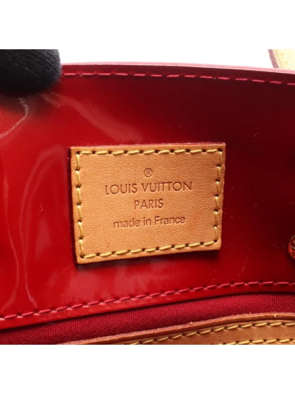 Louis Vuitton Handbag Reade PM Monogram Vernis Pomme D'amour Leather